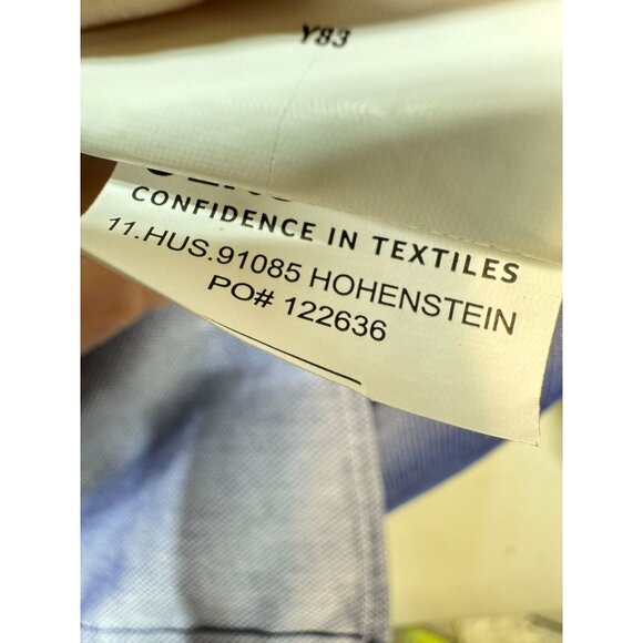 Tommy Hilfiger Mens Dress Shirt Size XL Blue Stretch Wrinkle-Resistant Workwear - Picture 4 of 12